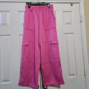 Ces Femme Hot Pink Elastic Waist Pants